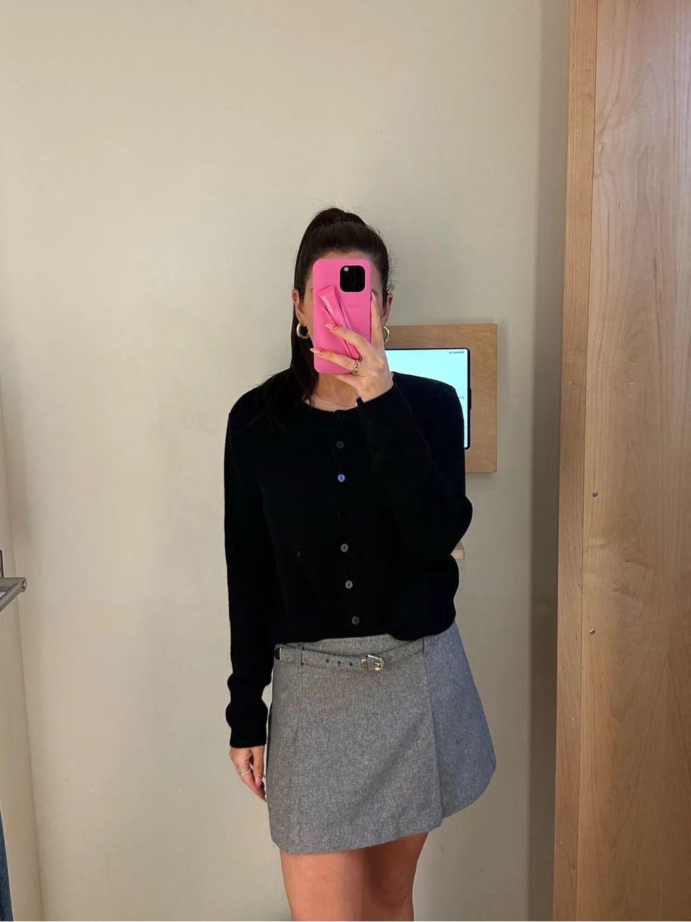 REFORMATION Clara Cashmere Cardigan in Black XS
